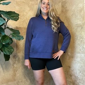 L.L Bean quilted half zip sweatshirt